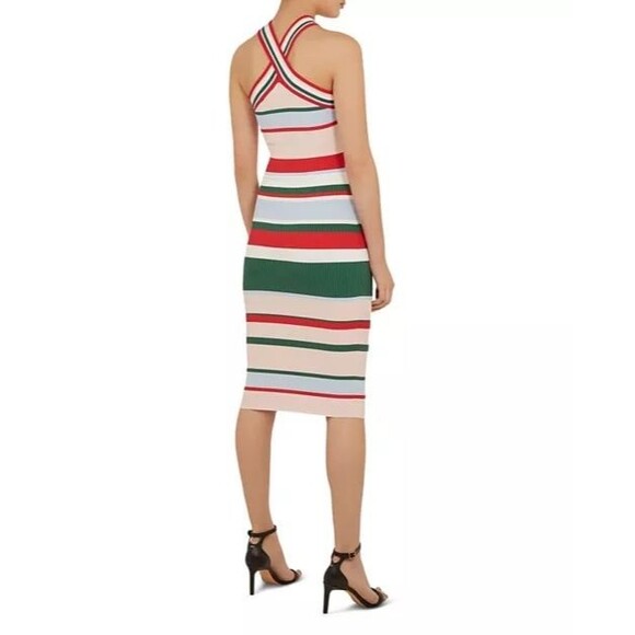 Ted Baker Lyndiaa Striped Bodycon Dress sz 1 - Picture 3 of 6